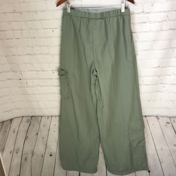 Toska Green Wide-Leg Pants Large - Picture 7 of 7